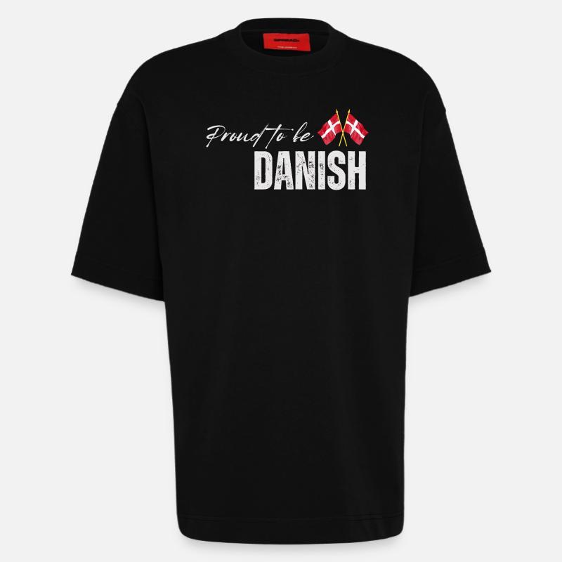 Stolzer Däne, ich liebe Dänemark - Heavyweight T-Shirt - made by SPREAD - SOLID BLACK