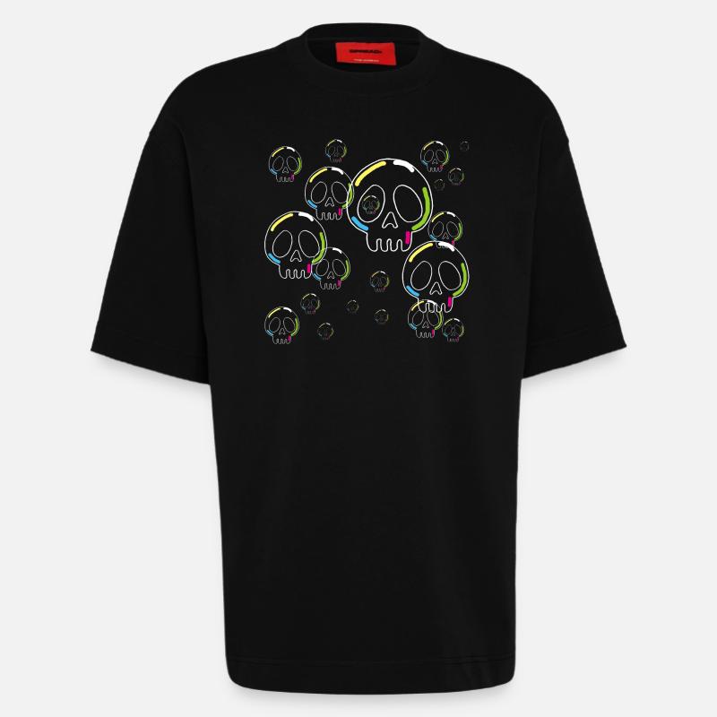 Seltsame Seifenschädel - Heavyweight T-Shirt - made by SPREAD  - SOLID BLACK