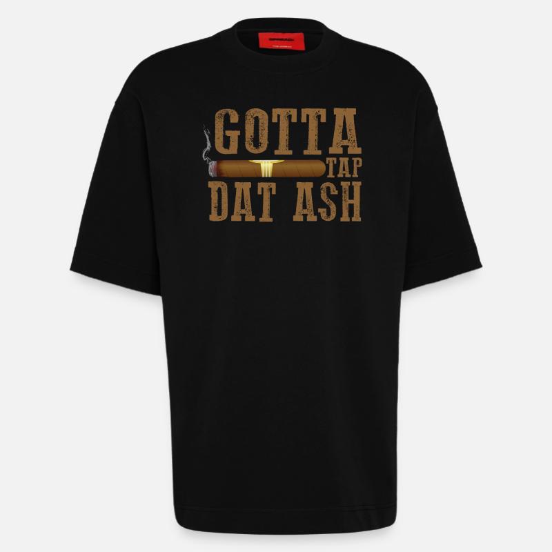 Gotta Tap Dat Dash Zigarrendesign - Heavyweight T-Shirt - made by SPREAD  - SOLID BLACK