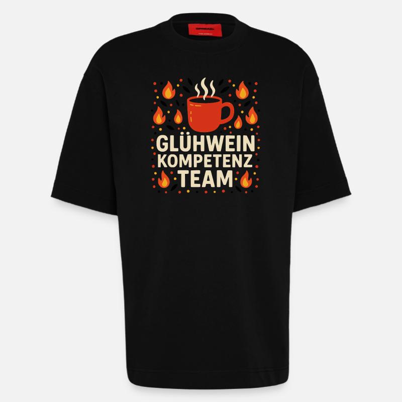 Mulled wine competence team - Heavyweight T-Shirt - made by SPREAD  - SOLID BLACK
