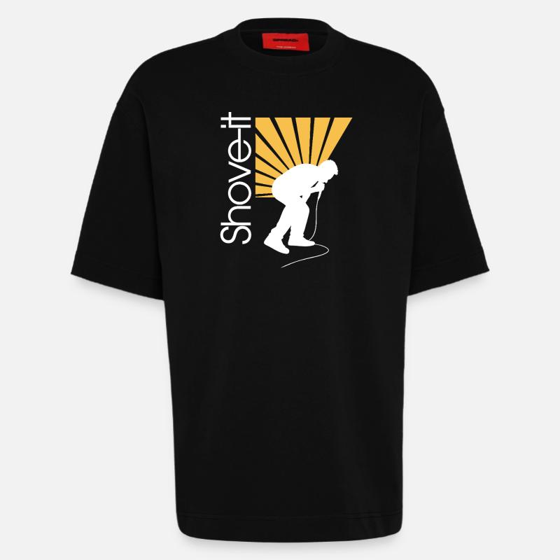 SCHIEB ES, SCHIEB ES!! -AFFE - Heavyweight T-Shirt - made by SPREAD  - SOLID BLACK