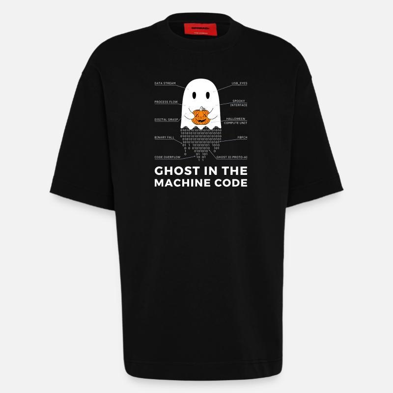 Lustiger Programmierer, Programmierer Halloween T-Shirt - Heavyweight T-Shirt - made by SPREAD - SOLID BLACK