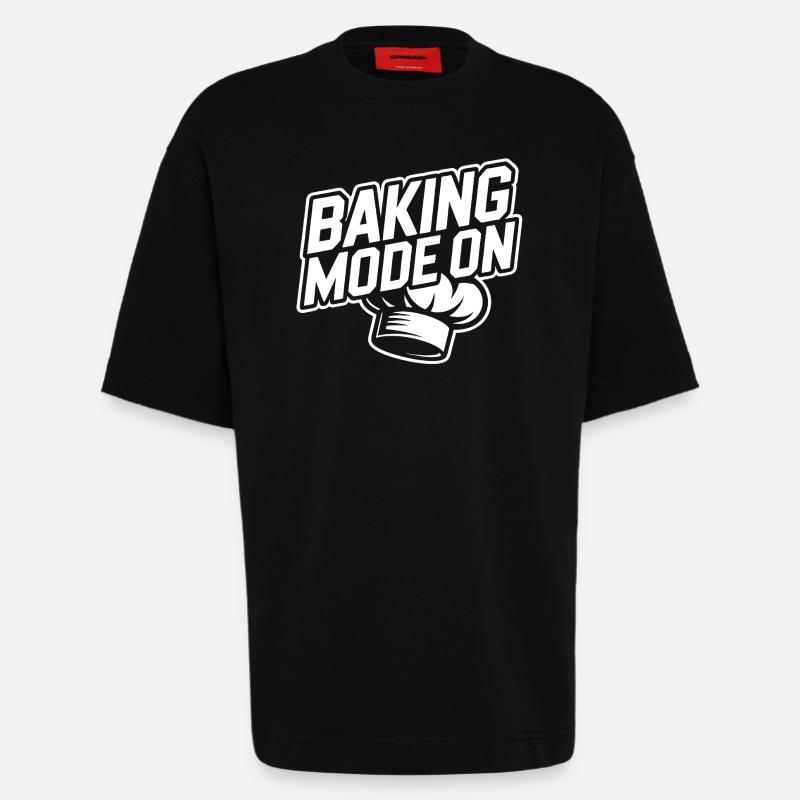 Baking Mode Active – Baker Style - Heavyweight T-Shirt - made by SPREAD  - SOLID BLACK