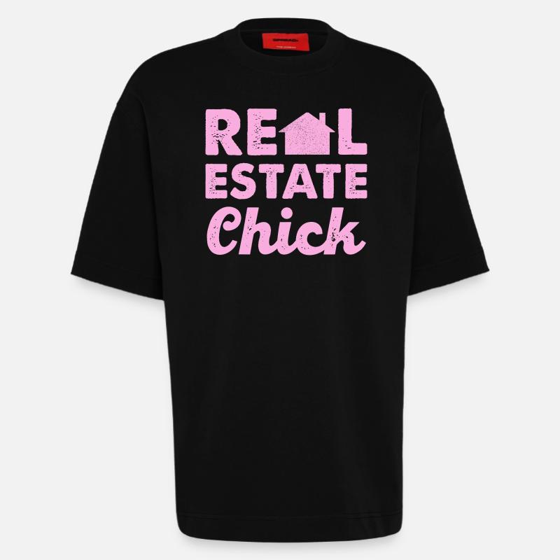 Real Estate Chic - Heavyweight T-Shirt - made by SPREAD  - SOLID BLACK