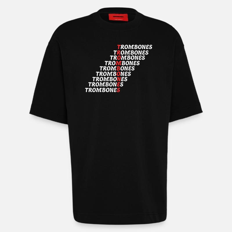 POSAUNEN - Heavyweight T-Shirt - made by SPREAD  - SOLID BLACK