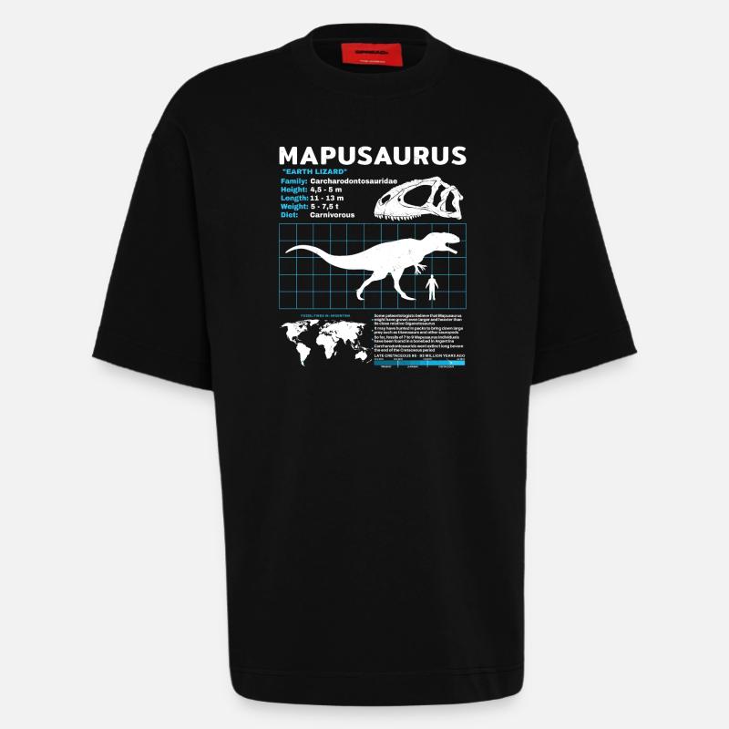 Fiche d’information sur Mapusaurus - T-shirt bio épais oversize fabriqué en UE - SOLID BLACK