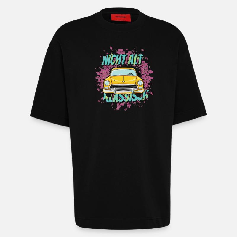 Oldtimer Auto – Nicht Alt Klassisch - Heavyweight T-Shirt - made by SPREAD  - SOLID BLACK