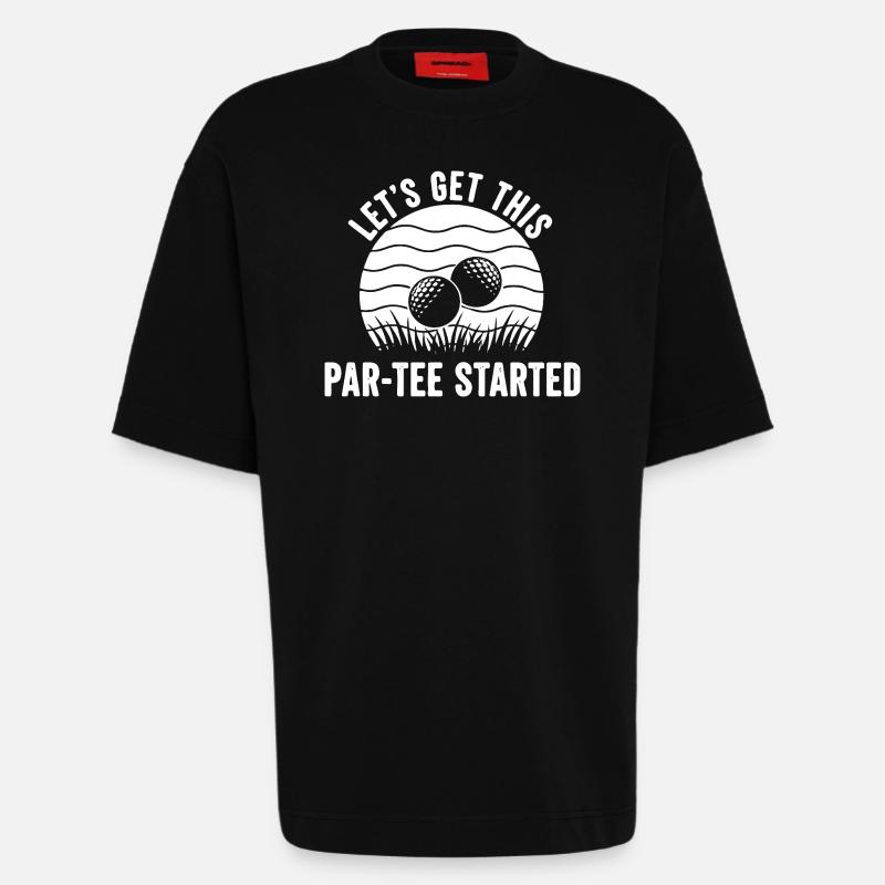 Par Tee Golf Saying - Heavyweight T-Shirt - made by SPREAD  - SOLID BLACK