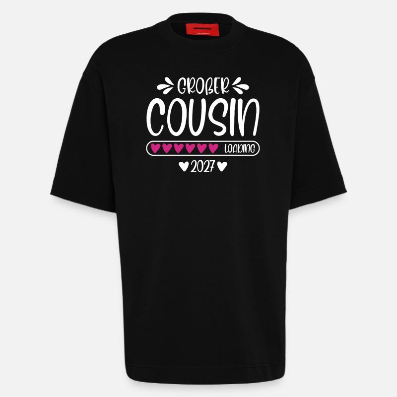 Großer Cousin 2027 loading - Heavyweight T-Shirt - made by SPREAD - SOLID BLACK