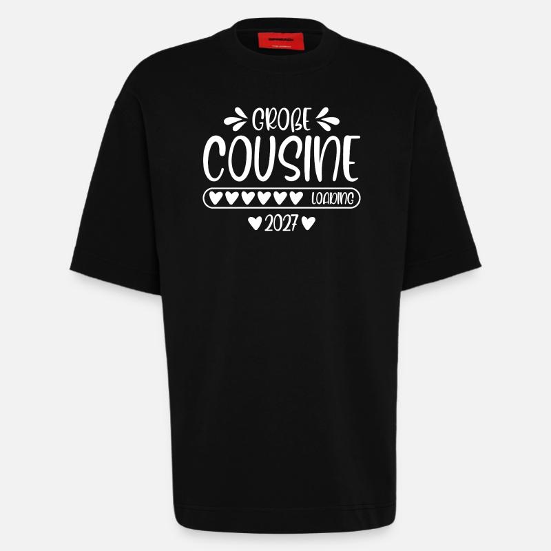 Große Cousine 2027 loading - Heavyweight T-Shirt - made by SPREAD  - SOLID BLACK