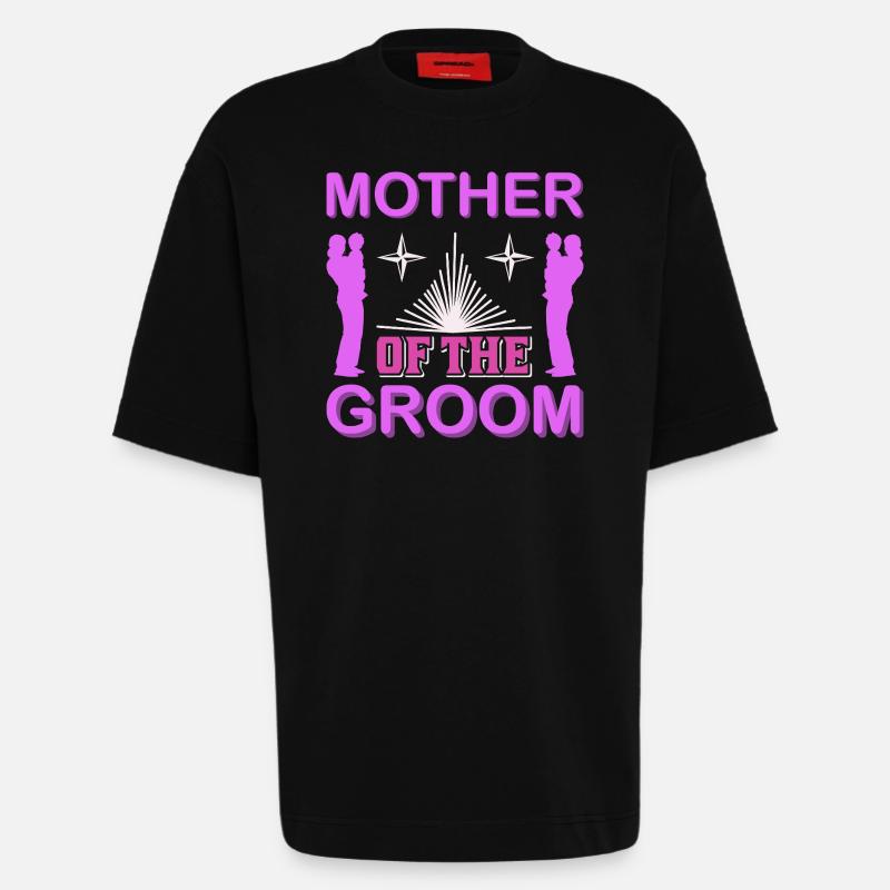 Mutter des Bräutigams Hochzeitsmama-Geschenkhemd - Heavyweight T-Shirt - made by SPREAD  - SOLID BLACK