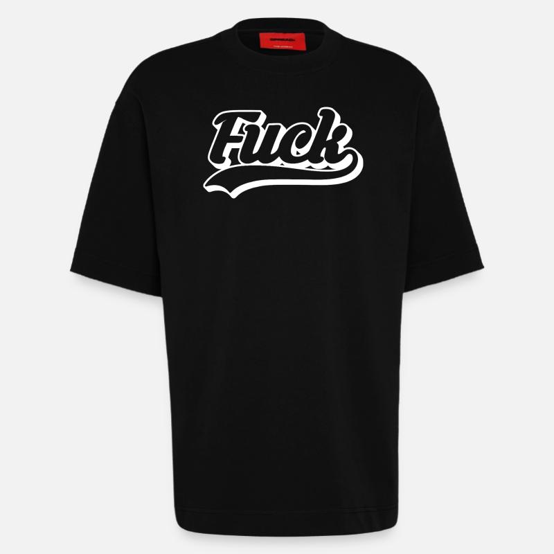 Scheiß auf das Retro-Skript - Heavyweight T-Shirt - made by SPREAD  - SOLID BLACK