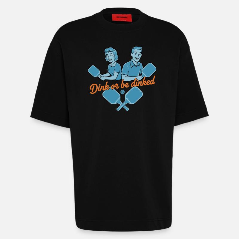 Pickleball-lustiger Spieler Dink Oder Werde Liebe - Heavyweight T-Shirt - made by SPREAD - SOLID BLACK