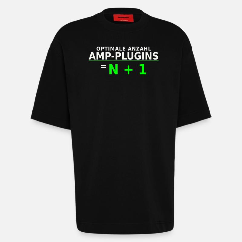 Optimale Anzahl Amp-Plugins = N + 1 - Heavyweight T-Shirt - made by SPREAD - SOLID BLACK