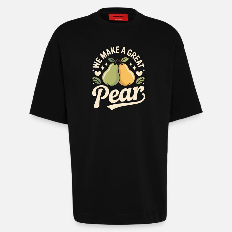 We Make A Great Pear - Heavyweight T-Shirt - made by SPREAD  - SOLID BLACK