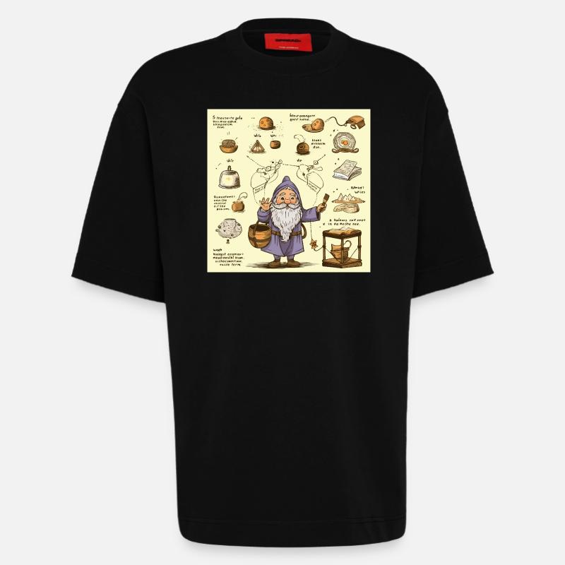 Alchemy Kitchen Wizard - Heavyweight T-Shirt - made by SPREAD - SOLID BLACK