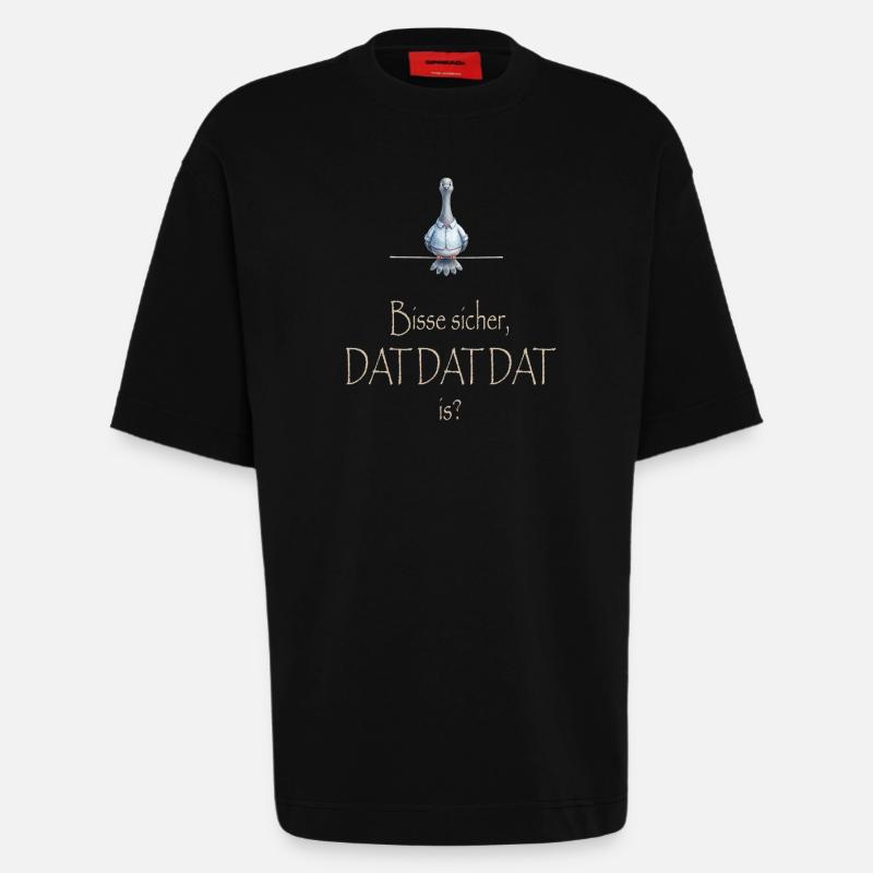 DAT DAT DAT - Heavyweight T-Shirt - made by SPREAD  - SOLID BLACK