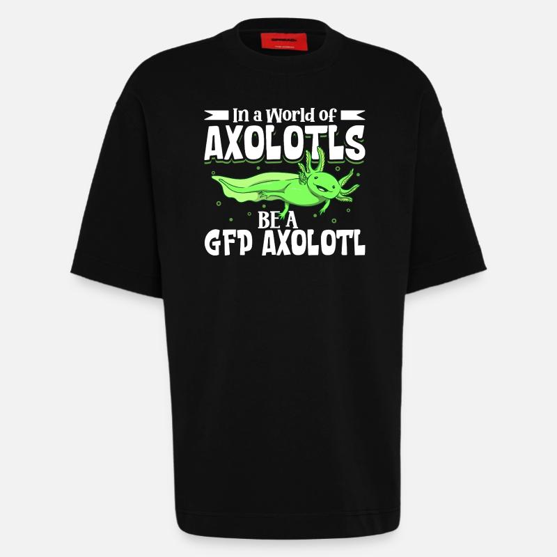 Sei ein GFP Axolotl - Heavyweight T-Shirt - made by SPREAD  - SOLID BLACK