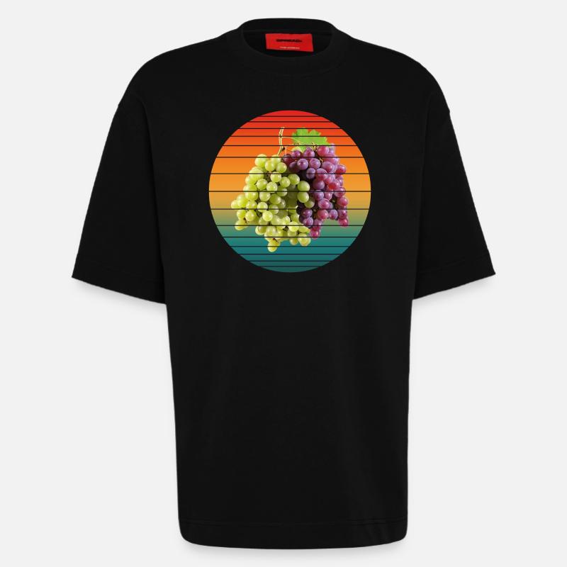 Traubenfrüchte - Heavyweight T-Shirt - made by SPREAD - SOLID BLACK