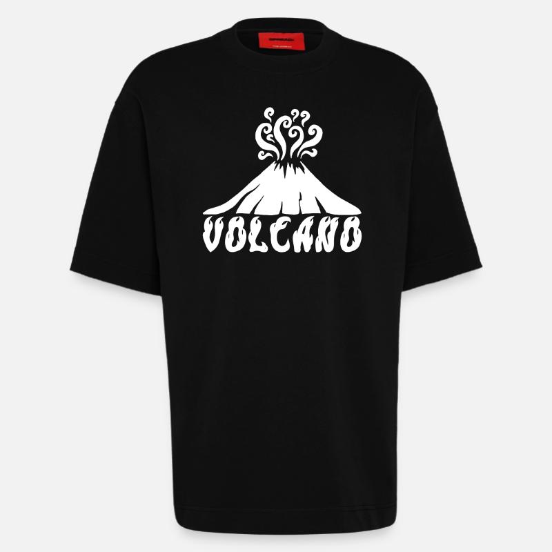 Weißer Vulkan - Heavyweight T-Shirt - made by SPREAD  - SOLID BLACK
