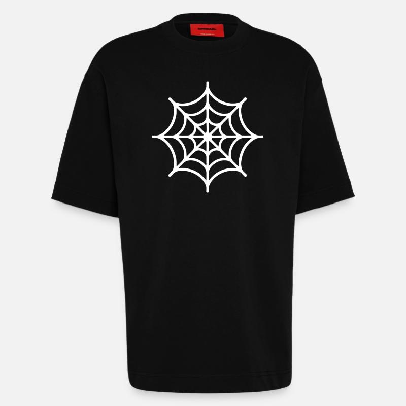 Spider Web Spider - Heavyweight T-Shirt - made by SPREAD - SOLID BLACK