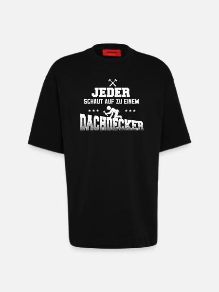 Dachdecker Zimmermann - Heavyweight T-Shirt - made by SPREAD - SOLID BLACK
