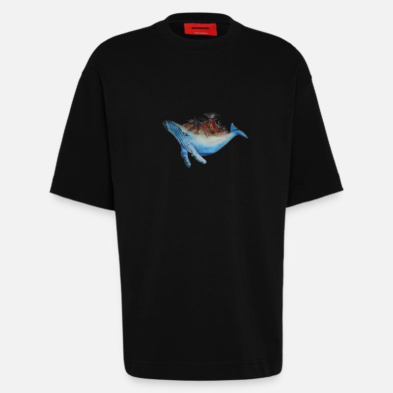 Wal-Vulkan - Heavyweight T-Shirt - made by SPREAD  - SOLID BLACK