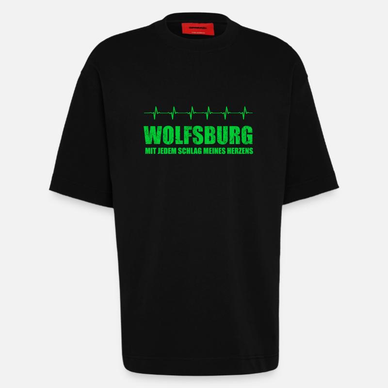 WOLFSBURG-Geschenk - Heavyweight T-Shirt - made by SPREAD  - SOLID BLACK