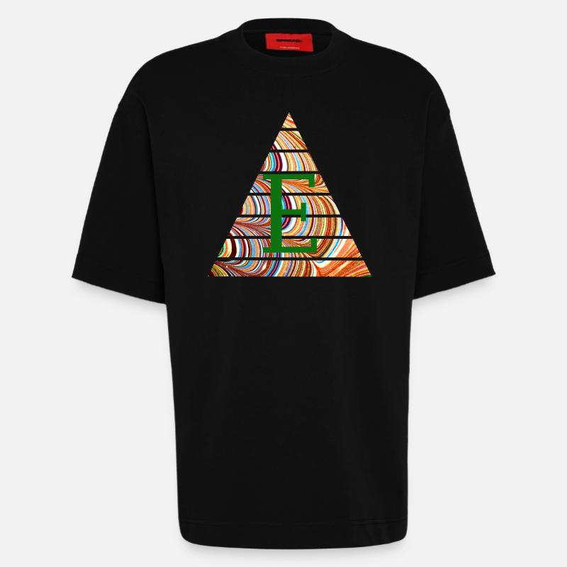 Triangle E 56 E - T-shirt bio épais oversize fabriqué en UE - SOLID BLACK