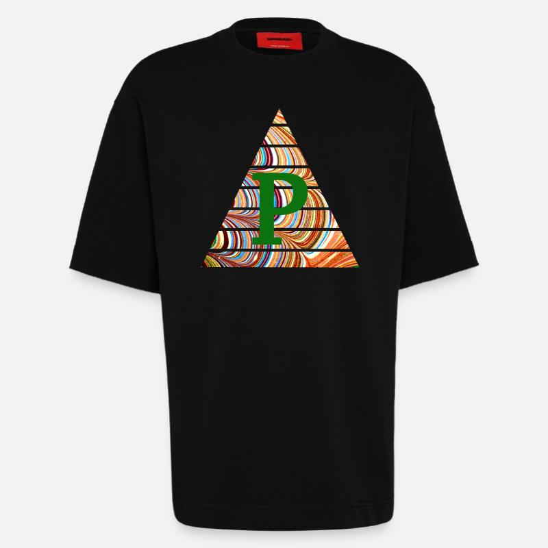 dreieck e 56 p - Heavyweight T-Shirt - made by SPREAD  - SOLID BLACK