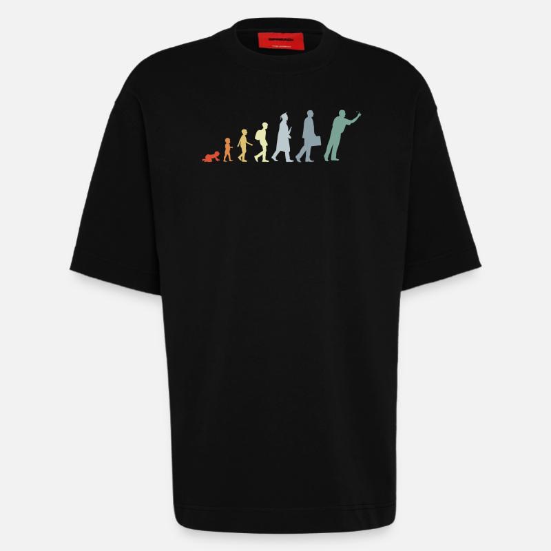 Darter Evolution - Heavyweight T-Shirt - made by SPREAD  - SOLID BLACK