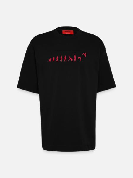 Evolution - Heavyweight T-Shirt - made by SPREAD  - SOLID BLACK