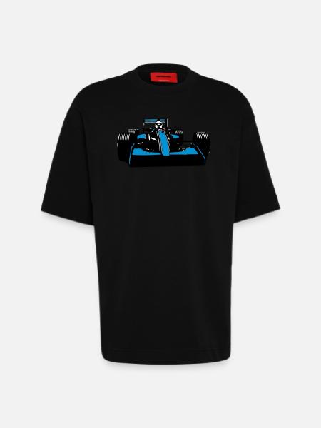 Race Car Racing cool - Heavyweight T-Shirt - made by SPREAD - SOLID BLACK