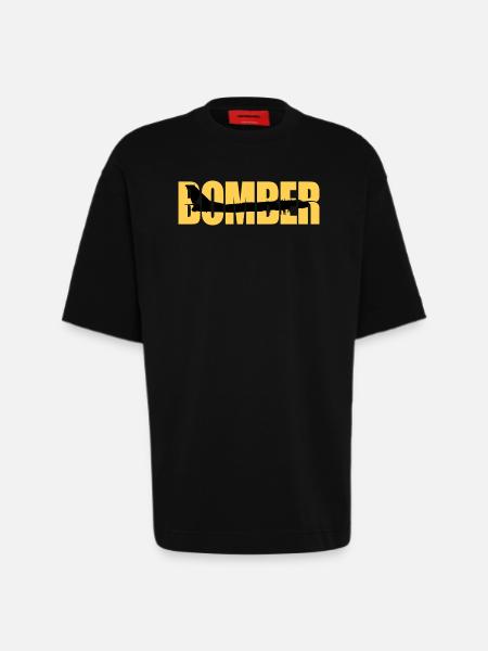 Bomber Tu-95 - Heavyweight T-Shirt - made by SPREAD - SOLID BLACK