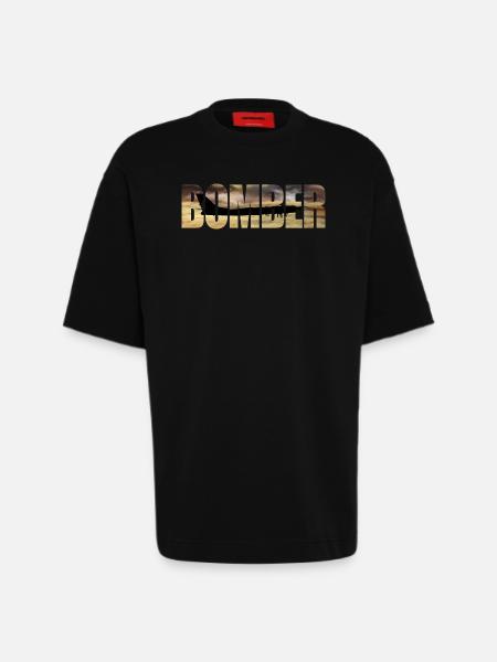 Bomber Tu-95 - Heavyweight T-Shirt - made by SPREAD  - SOLID BLACK