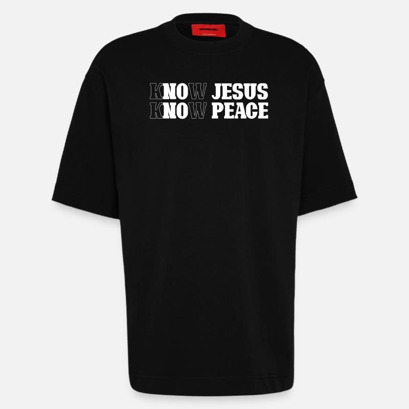 Recognizing Jesus, Finding Peace - Heavyweight T-Shirt - made by SPREAD  - SOLID BLACK