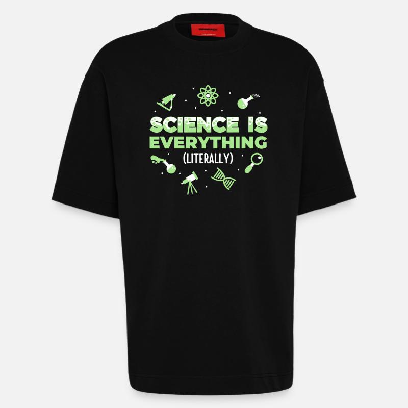 Science is Everything (Literally) - Heavyweight T-Shirt - made by SPREAD - SOLID BLACK
