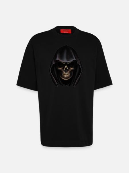 Grim Reaper head - Heavyweight T-Shirt - made by SPREAD - SOLID BLACK