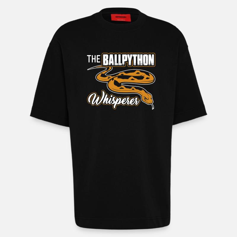 The Ball Python Whisperer - Heavyweight T-Shirt - made by SPREAD  - SOLID BLACK