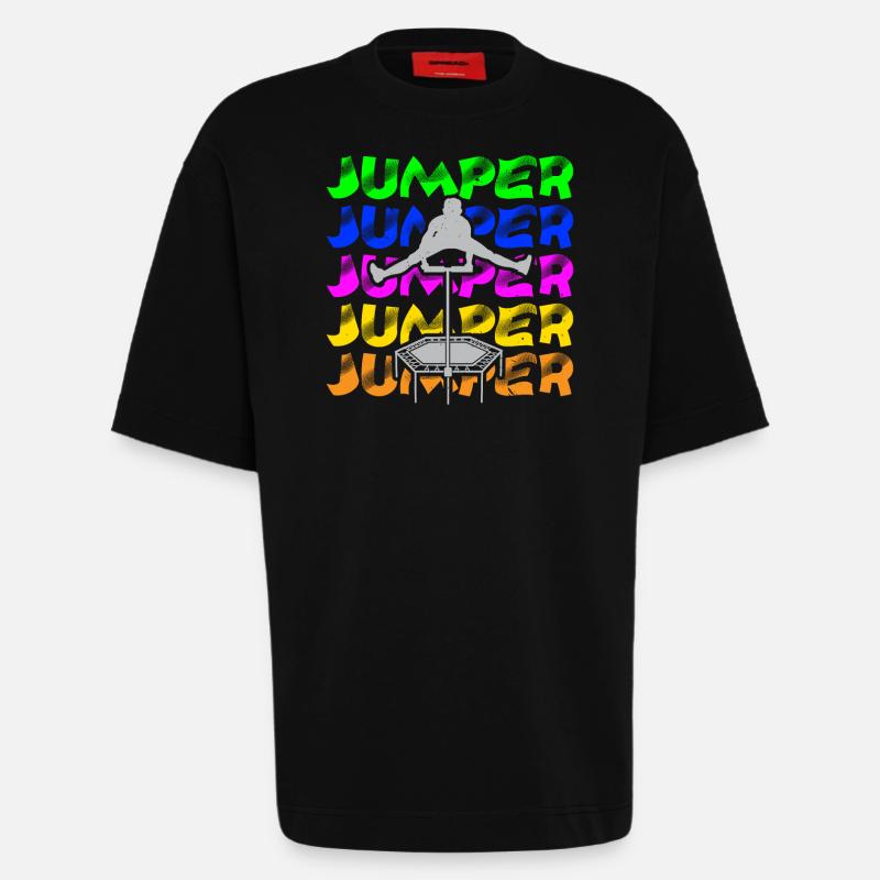 Trampolinspringen Trampolin Trampolin Trampolinspr - Heavyweight T-Shirt - made by SPREAD - SOLID BLACK