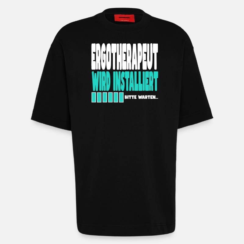 Ergotherapeut wird installiert - Heavyweight T-Shirt - made by SPREAD  - SOLID BLACK