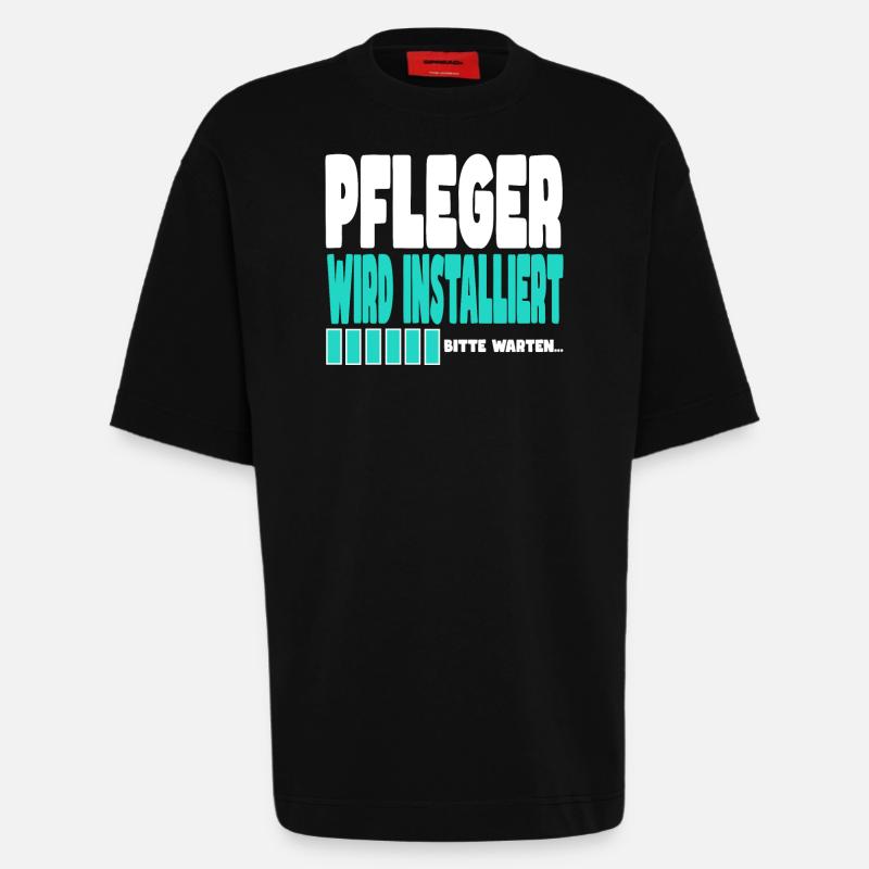 Pfleger wird installiert - Heavyweight T-Shirt - made by SPREAD  - SOLID BLACK