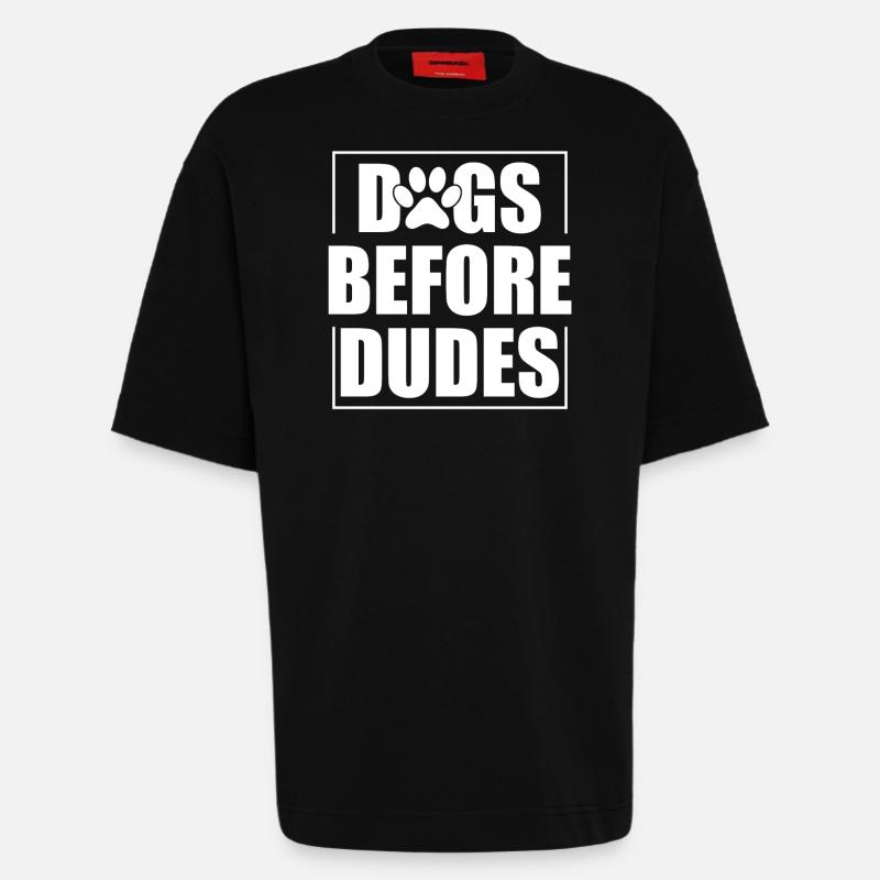 Hunde Vor Kerle - Heavyweight T-Shirt - made by SPREAD  - SOLID BLACK