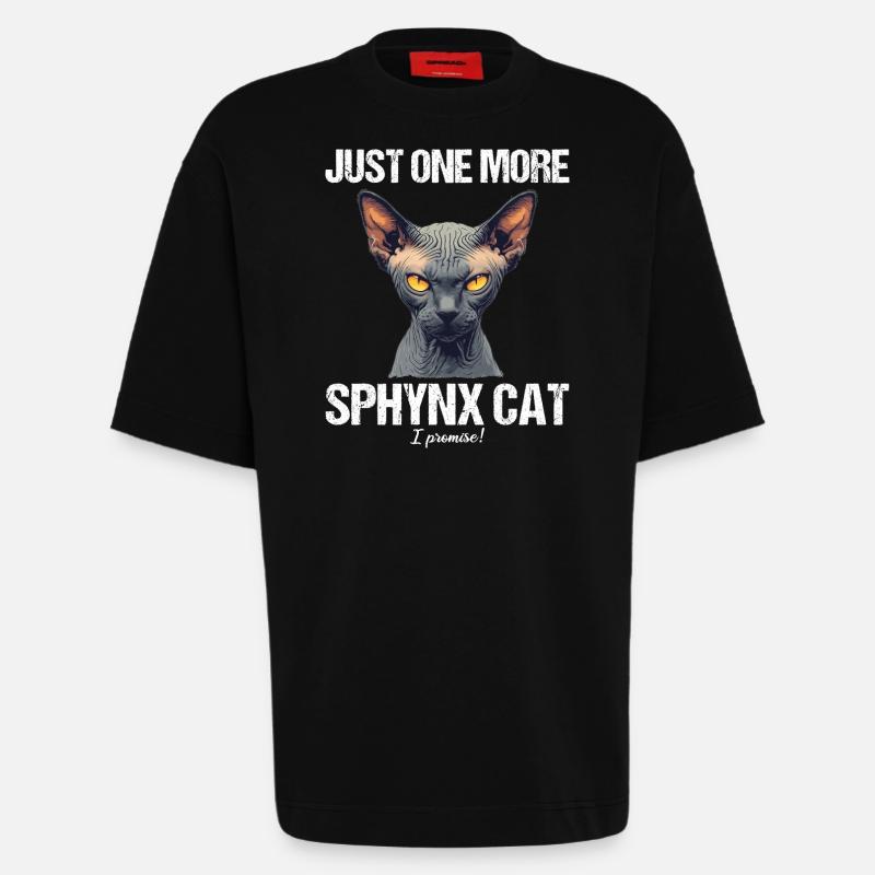 Sphynx Kätzchen Sphynx Katze - Heavyweight T-Shirt - made by SPREAD - SOLID BLACK