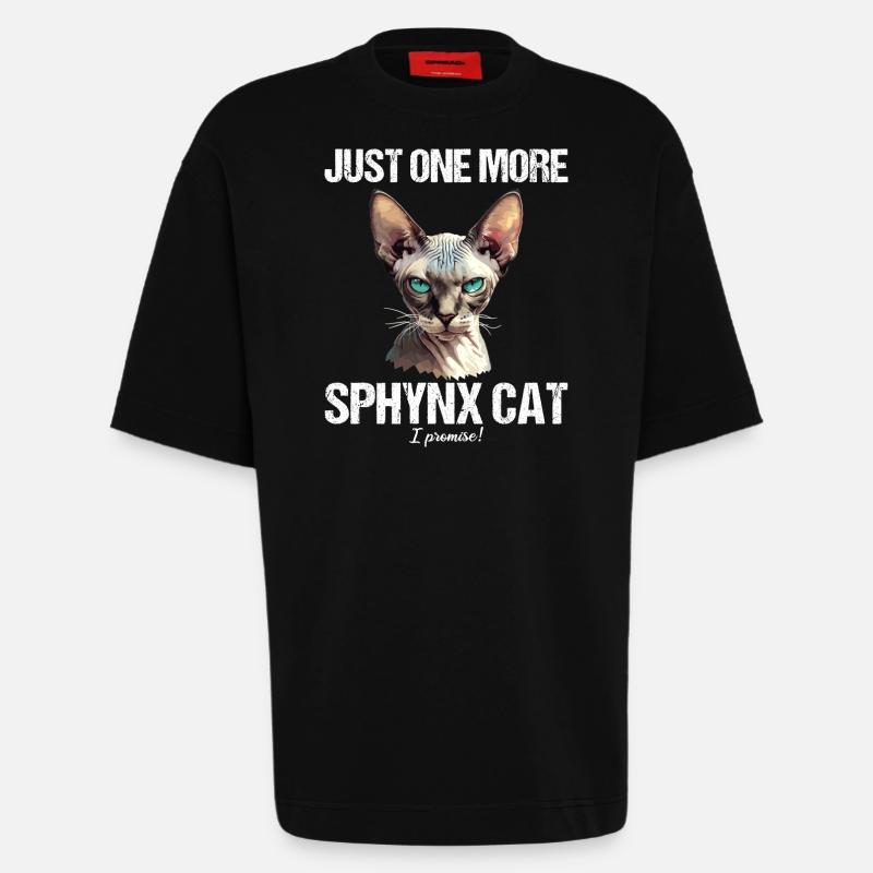 Sphynx Kätzchen Sphynx Katze - Heavyweight T-Shirt - made by SPREAD  - SOLID BLACK
