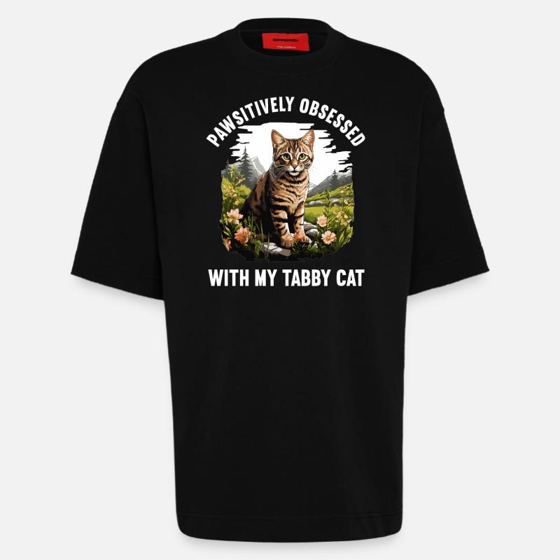 Tabby Kitten Tabby Cat - Heavyweight T-Shirt - made by SPREAD - SOLID BLACK