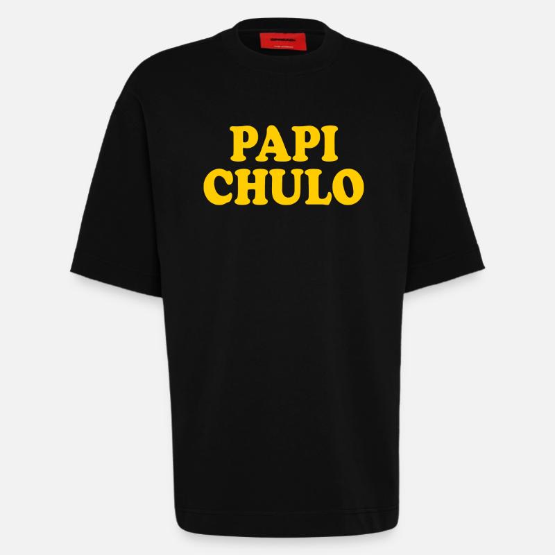 Papi chulo - Heavyweight T-Shirt - made by SPREAD  - SOLID BLACK