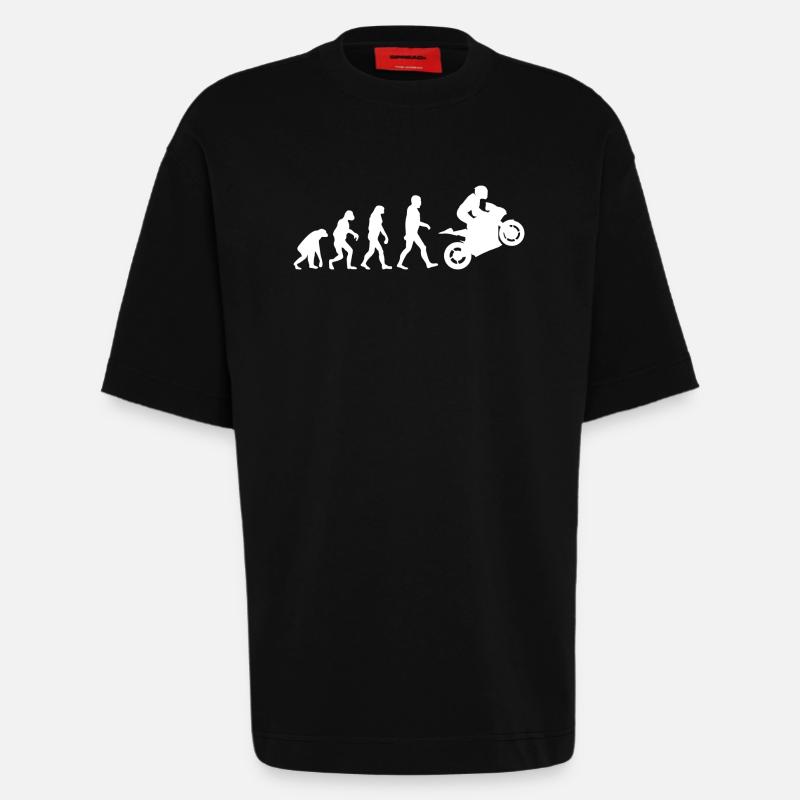 Sport Biker Evolution - T-shirt bio épais oversize fabriqué en UE - SOLID BLACK