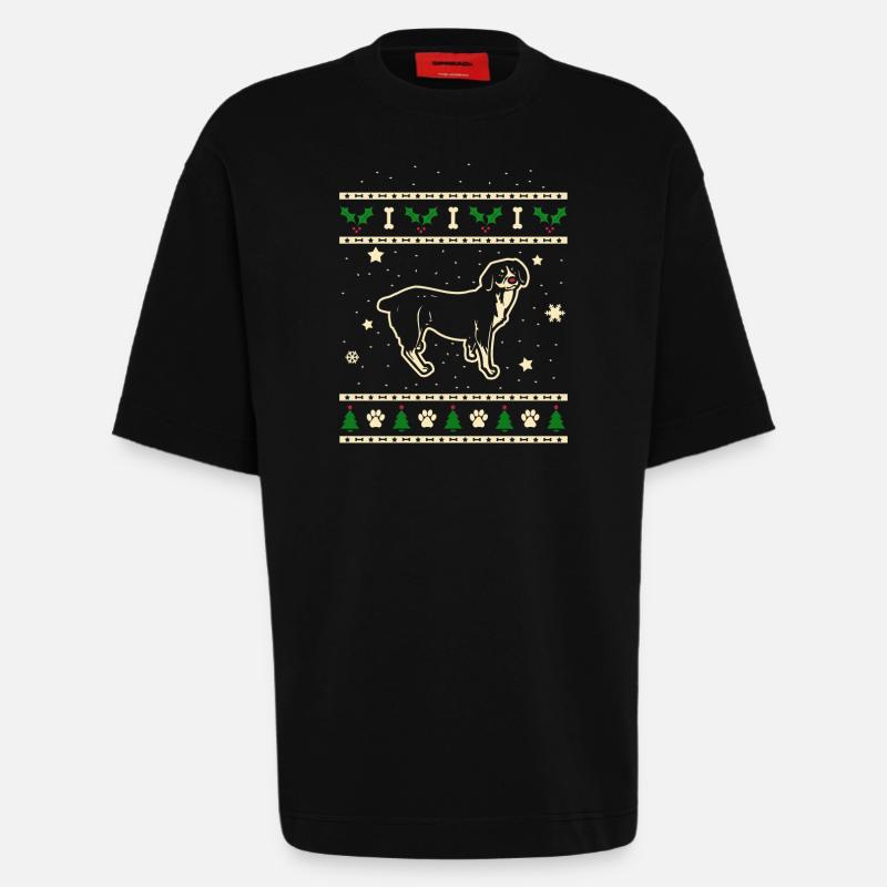 Entlebucher Weihnachtsgeschenk - Heavyweight T-Shirt - made by SPREAD  - SOLID BLACK