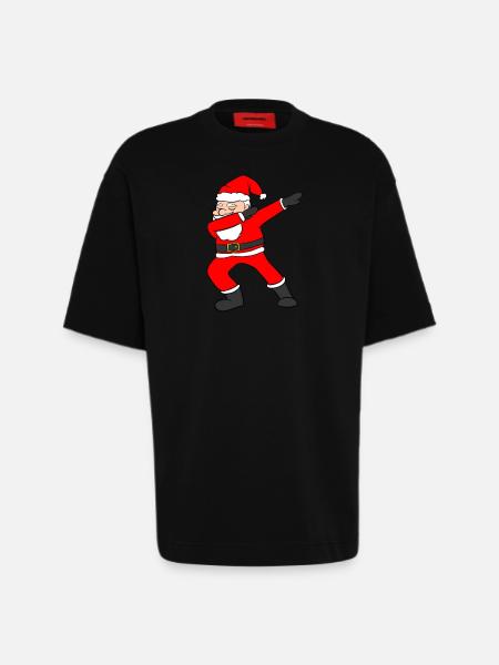 Tamponner santa - T-shirt bio épais oversize fabriqué en UE - SOLID BLACK